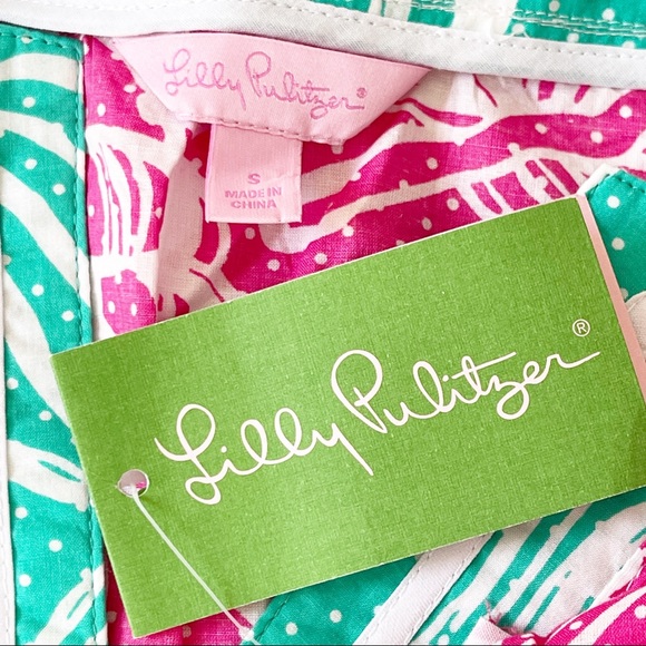 NEW Lilly Pulitzer Pink Shell Print Clammies & Jammies Nightshirt Dress Size S - Picture 8 of 10